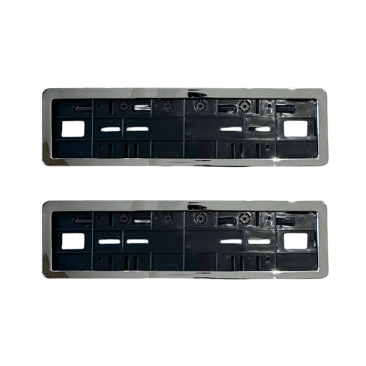 Chrome Car Number Plate Frame, Set of 2