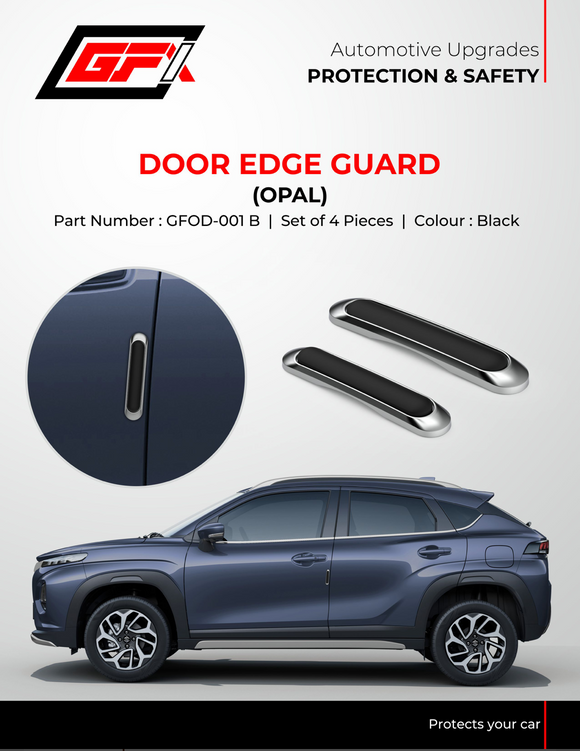 GFX Car Door Edge Guard Scratch Protector (4Pcs) Opal Black - 4 Pcs.