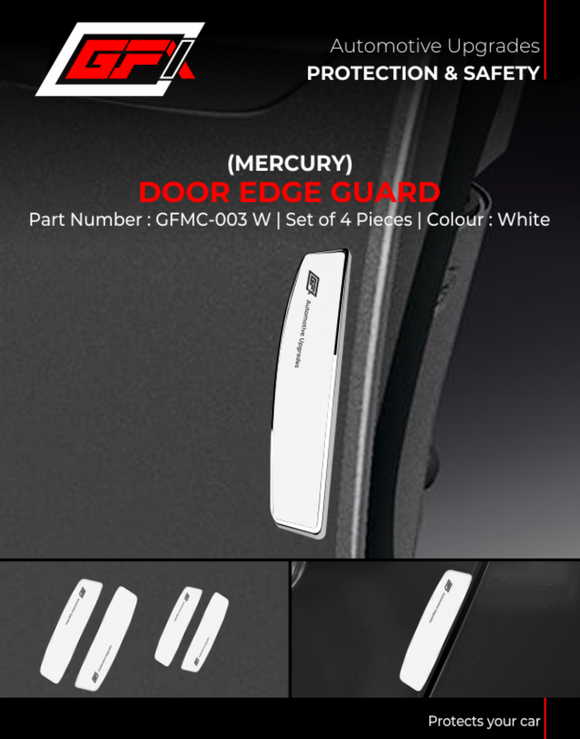 GFX Car Door Edge Guard Scratch Protector (4Pcs) Mercury White