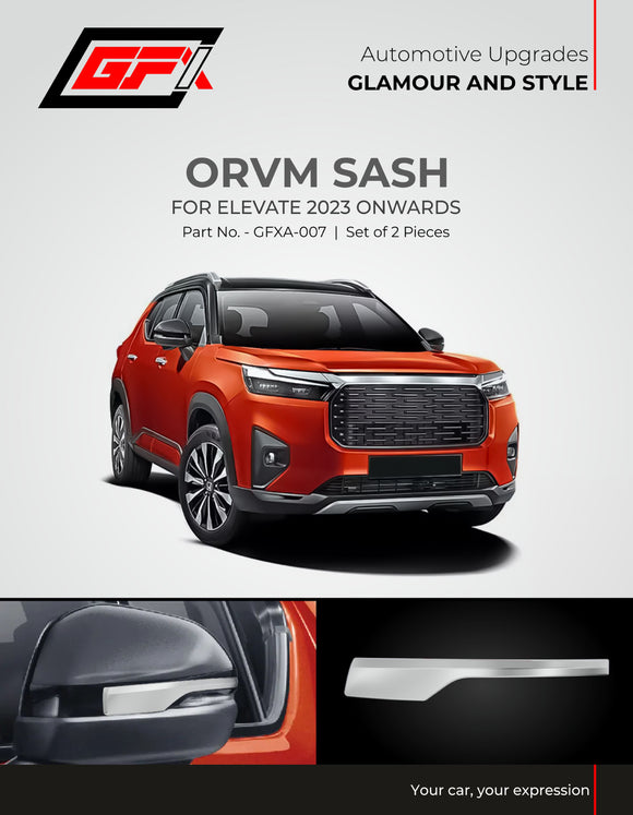 GFX ORVM Sash Compatible with Honda Elevate 2023 Onwards - Set of 2 Pcs.