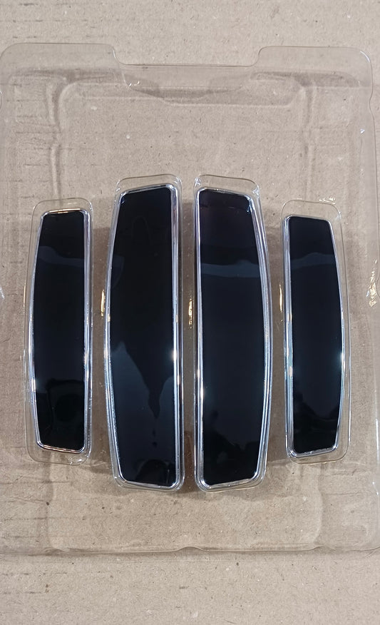 Black & Chrome Car Door Edge Guard Scratch Protector (4Pcs)