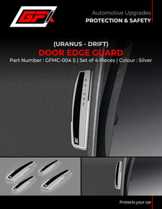 GFX Car Door Edge Guard Scratch Protector (4Pcs) (Uranus Drift-Silver)