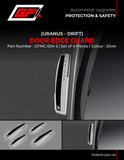 GFX Car Door Edge Guard Scratch Protector (4Pcs) (Uranus Drift-Silver)
