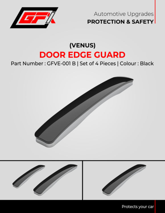 GFX Car Door Edge Guard Scratch Protector (4Pcs) Venus Black