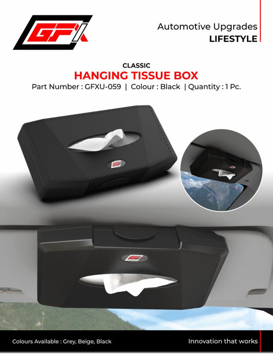 GFX Hanging Tissue Box - Black, 1 Piece