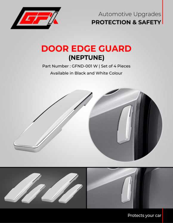 GFX Car Door Edge Guard Scratch Protector (4Pcs) Neptune White