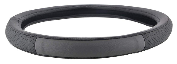 ExtraPGrip Anti-Slip Car Steering Wheel Cover Compatible with Honda Brio, (Black/Grey)