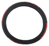 EleganceGrip Anti-Slip Car Steering Wheel Cover Compatible with Volkswagen Ameo, (Black/Red)