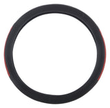 ExtraPGrip Anti-Slip Car Steering Wheel Cover Compatible with Nissan Sunny, (Black/Red)