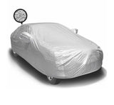 Zapcart Waterproof Body Cover With Side Mirror Pockets Compatible with Toyota Etios Liva - Chequered Silver Series