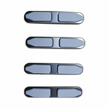 Car Door Edge Guard Scratch Protector (4Pcs), Chrome & Grey
