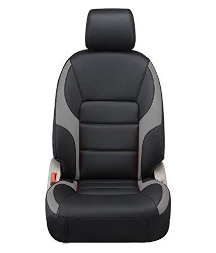 Hi Art Leatherette Custom Fit Front and Rear Car Seat Covers Compatible with Hyundai Creta, (Black)