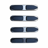 Car Door Edge Guard Scratch Protector (4Pcs), Chrome & Black