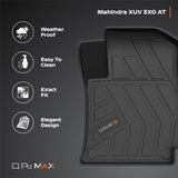 QPOMax All Weather Life Time Mats Compatible with Mahindra 3XO (Automatic), Black