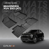 QPOMax All Weather Life Time Mats Compatible with Mahindra 3XO (Automatic), Black