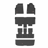 GFX Trunk and Floor Life Long Foot Mats Compatible with Toyota Innova Hycross 2023 Onwards (Black), TPV