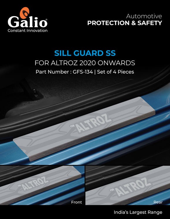 Galio Sill Guard Compatible With Tata Altroz 2020 Onwards - Set of 4 Pcs.