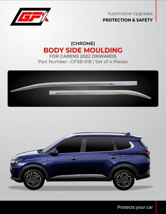 GFX Body Side Moulding Compatible With Kia Carens 2022 Onwards - Set of 4 pcs.