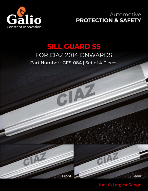 Galio Sill Guard Compatible With Maruti Suzuki Ciaz Set of 4 Pcs