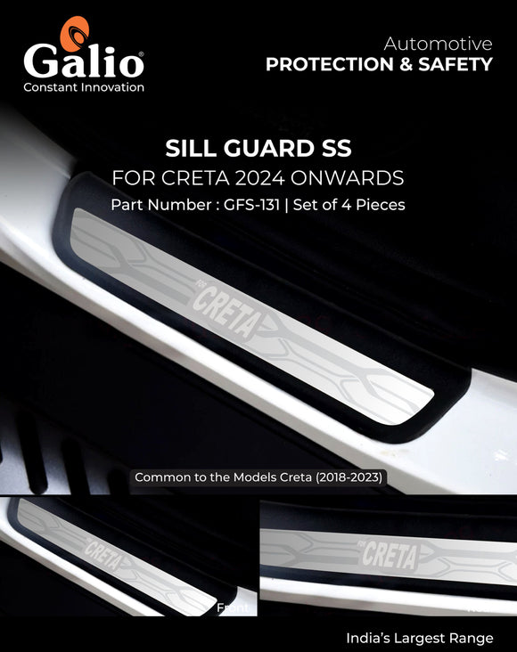Galio Sill Guard Compatible With Hyundai Creta 2024 Onwards - Set of 4 Pcs.