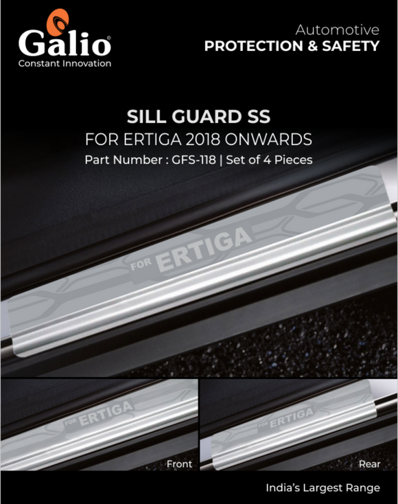 Galio Sill Guard Compatible With Maruti Suzuki Ertiga 2018 Onwards - Set of 4 Pcs.