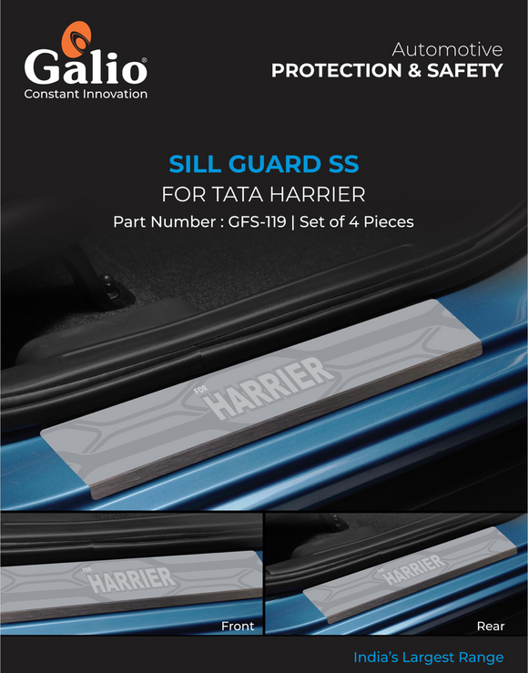 Galio Sill Guard Compatible With Tata Harrier 2019 Onwards - Set of 4 Pcs.