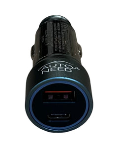 Auto Need 38W Dual Output with USB & Type C PD All  In One (38W) Fast Charger with Charging Cable