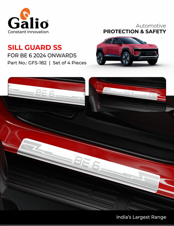 Galio Sill Guard Compatible With Mahindra BE 6 - Set of 4 Pcs.