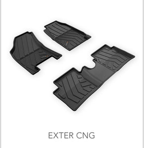 QPOMax Premium Life Time Mats Compatible with Hyundai Exter CNG, Black