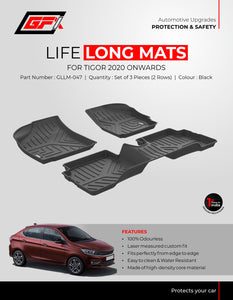 GFX Car Floor Mats Premium Life Long Foot Mats Compatible with Tata Tigor