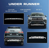 Front & Rear Under Run Kit Compatible With Toyota Innova Hycross - Set of 2