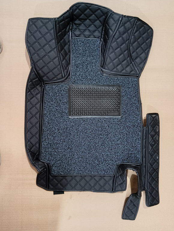 PVC, Faux Leather, Nylon 7D Car Floor Mats Compatible with Mahindra BE 6 2025 Onwards, (All Black)