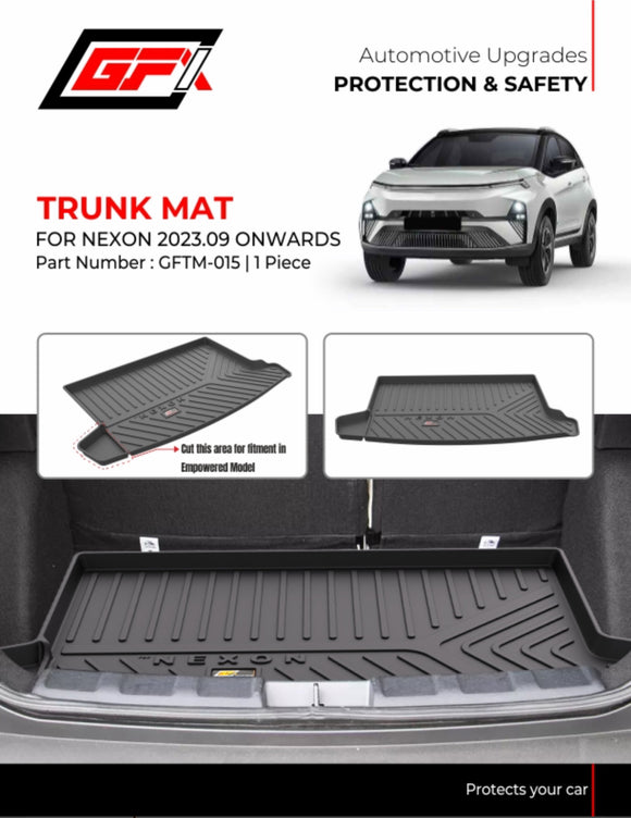 GFX Rear Tray Trunk or Boot Mat Compatible With Tata Nexon (2017-2024)