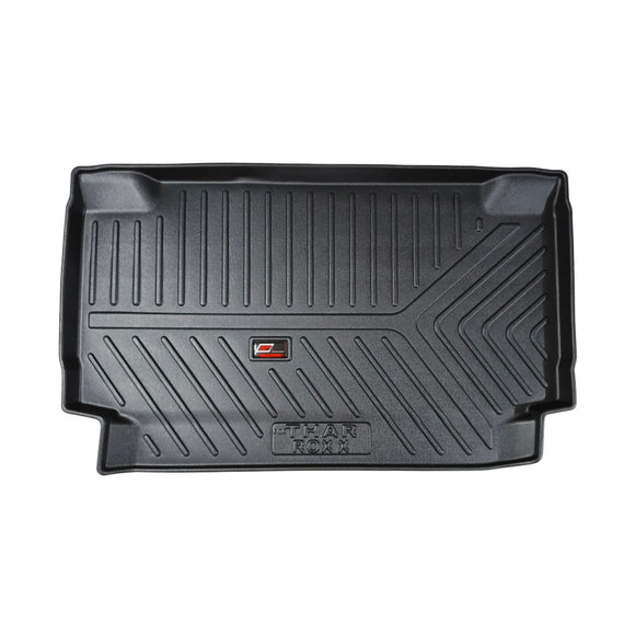 GFX Rear Waterproof Tray Boot Trunk Mat Compatible with Mahindra Thar Roxx 2024 Onwards, Black