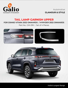 Galio Tail Light Garnish (Upper) Compatible With Grand Vitara 2022 Onwards - Set of 4 Pcs.