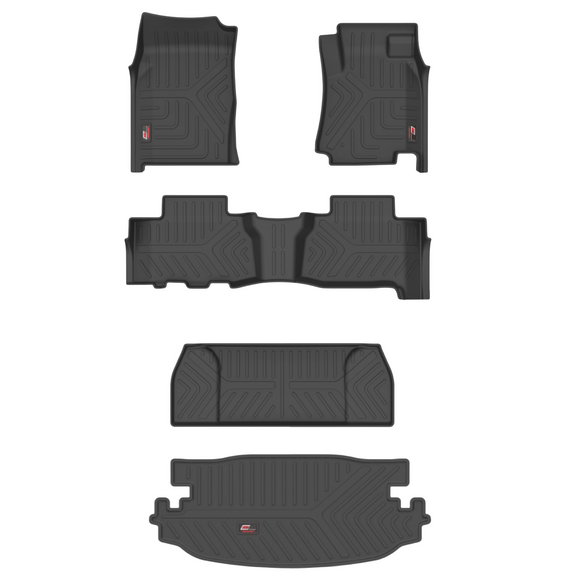 GFX Car Floor Mats Premium Life Long Foot Mats & GFX Trunk Mats Compatible with Mahindra Scorpio N 2022 (Black), Manual Transmission