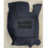 Hi Art PVC, Faux Leather, Nylon 7D Car Floor Mats Compatible with TATA Harrier EV 2025 Onwards (All Black)