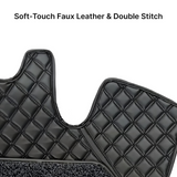 Hi Art PVC, Faux Leather, Nylon 7D Car Floor Mats Compatible with TATA Harrier EV 2025 Onwards (All Black)