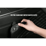 Hi Art PVC, Faux Leather, Nylon 7D Car Floor Mats Compatible with TATA Harrier EV 2025 Onwards (All Black)