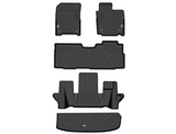 GFX Trunk and Floor Life Long Foot Mats Compatible with MG Hector Plus 2020 Onwards (Black), TPV