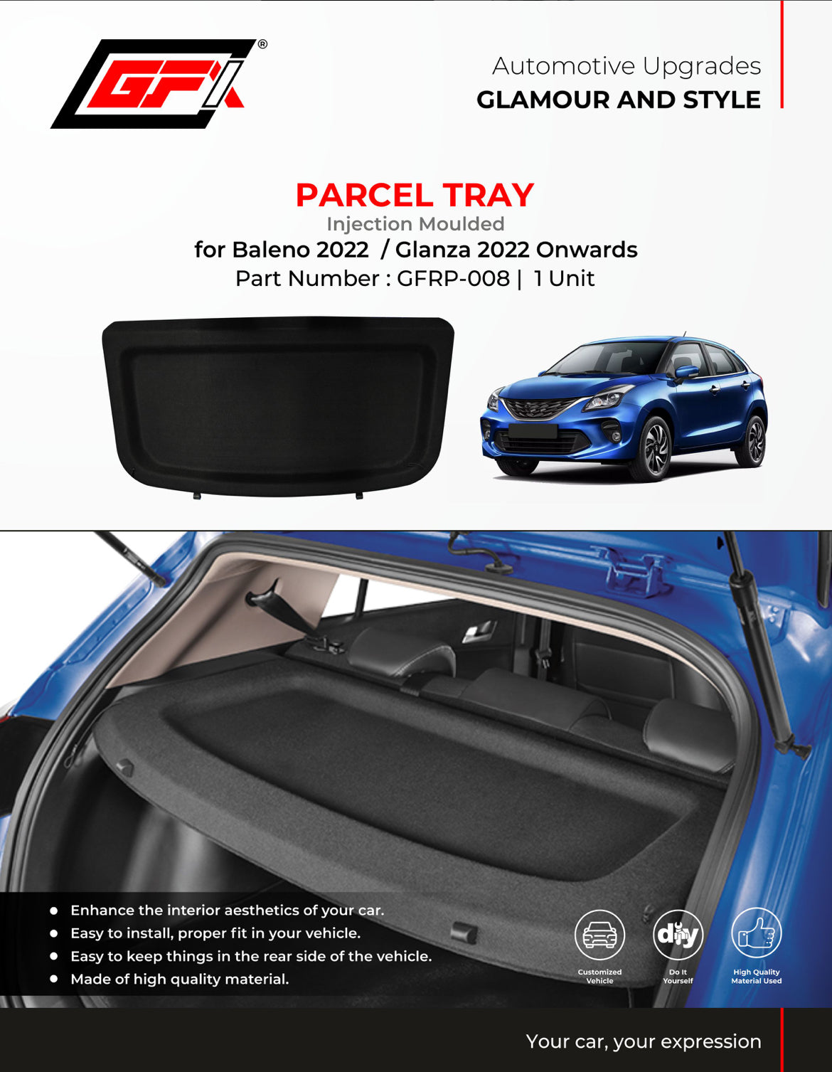 Parcel tray for brezza sales