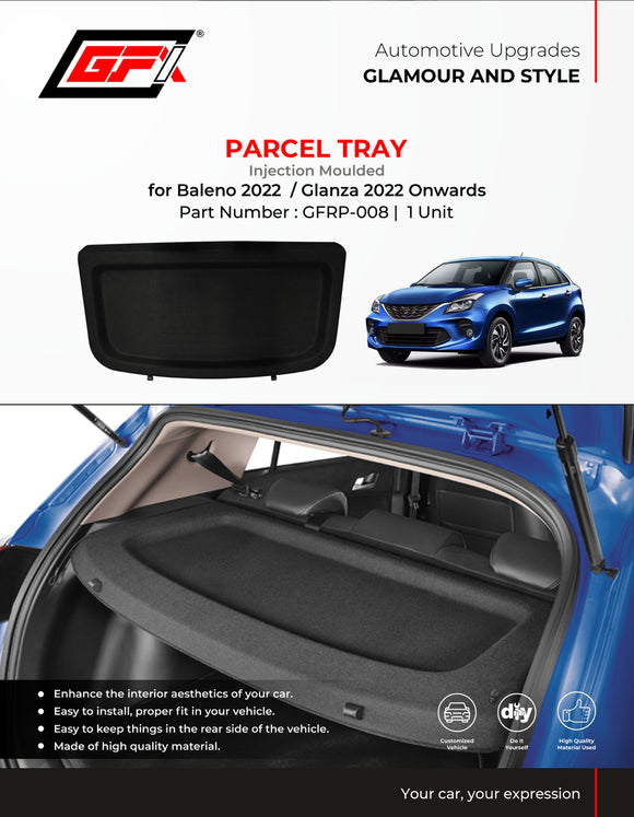 GFX Injection Moulded Parcel Tray Compatible With Baleno 2022 Onwards, 1 Unit