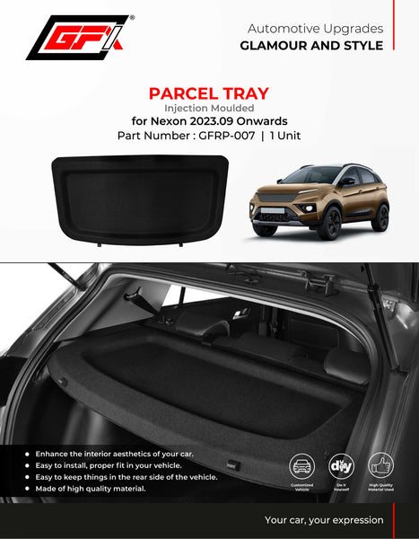 GFX Injection Moulded Parcel Tray Compatible With TATA Nexon 2023