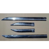 Techo Black & Silver Body Side Cladding Compatible With Maruti Suzuki Brezza 2022 Onwards - Set of 4 pcs.