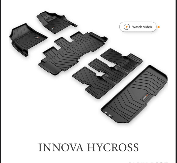 QPOMax Premium Life Time Mats Compatible with Toyota Hycross, Black