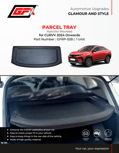 GFX Injection Moulded Parcel Tray Compatible With TATA Curvv 2024 Onwards, 1 Unit