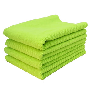 Galaxy Premium Quality 350 GSM Thick Lint & Streak-Free Microfiber Cloth (40cm x 40cm) - Set of 4 Pcs.