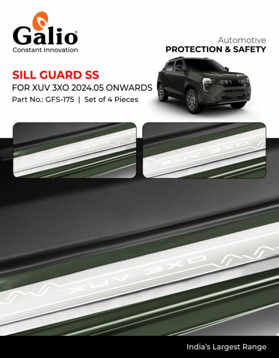 Galio Sill Guard Compatible With Mahindra XUV 3XO 2024 Onwards - Set o ...