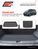 GFX Life Long Foot & Trunk Mats Compatible with MG Windsor EV 2024 Onwards, Black (Set of 4 pcs.)
