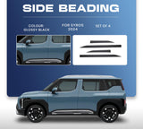 Glossy Black Body Side Cladding Compatible With Kia Syros 2025 Onwards - Set of 4 pcs.